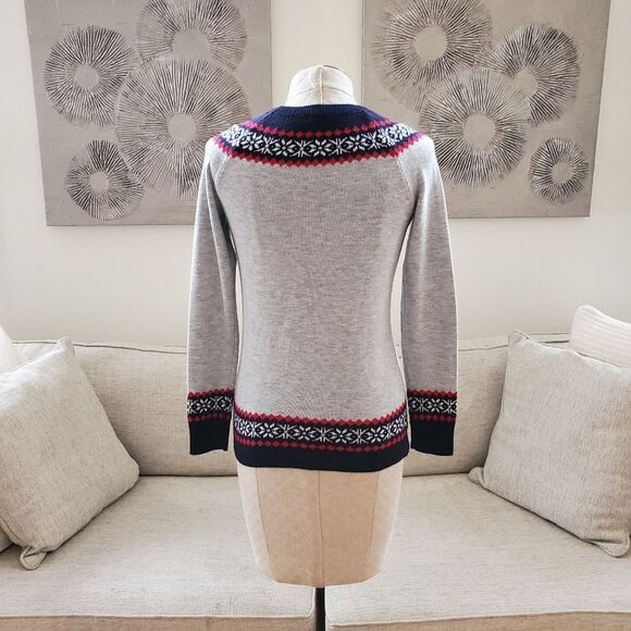 Talbots Holiday Bird Fair Isle Sweater sz Petite = 0-2 - Picture 10 of 14